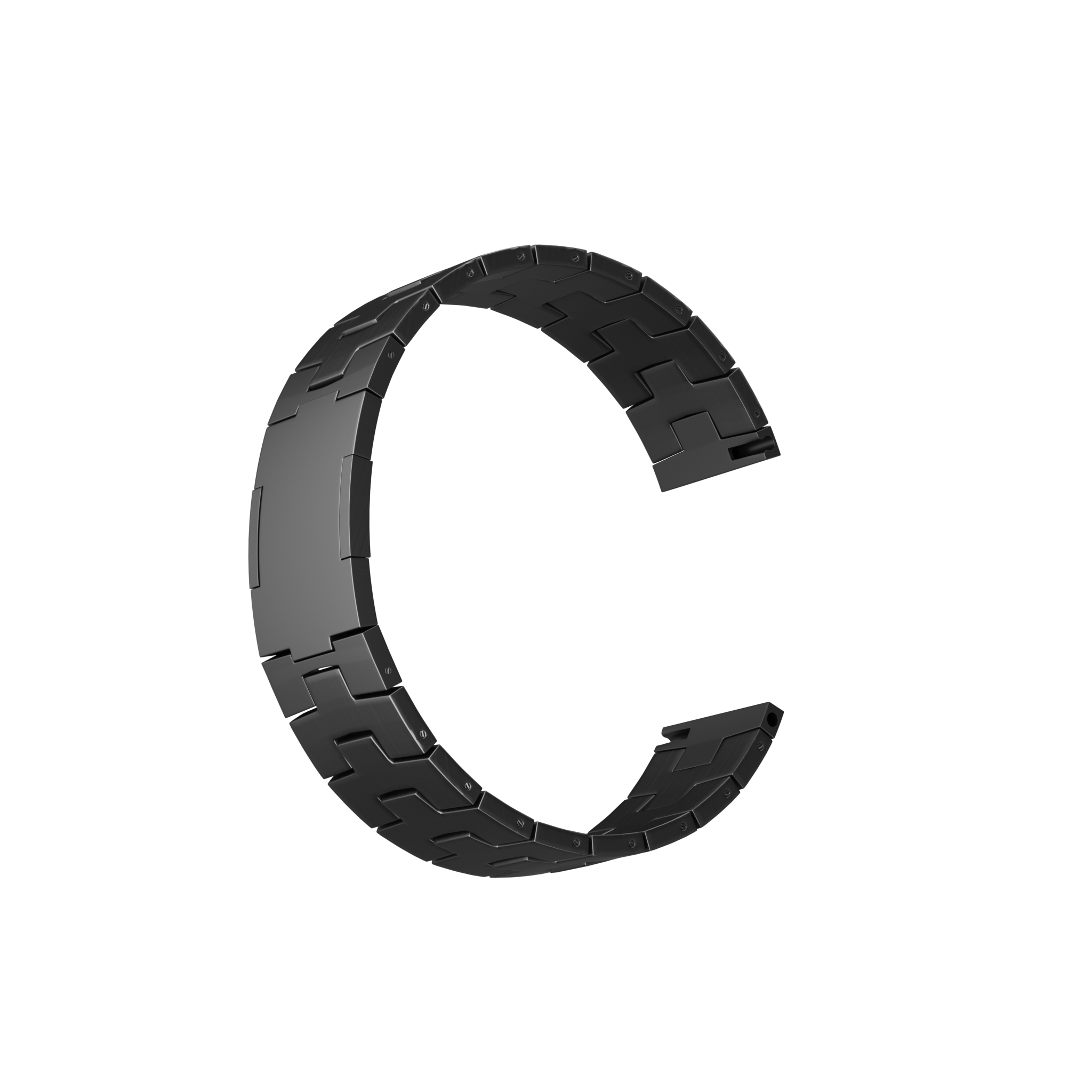 Bracelet titane granulé Amazfit GTR 4 (boucle plate) (graphite)