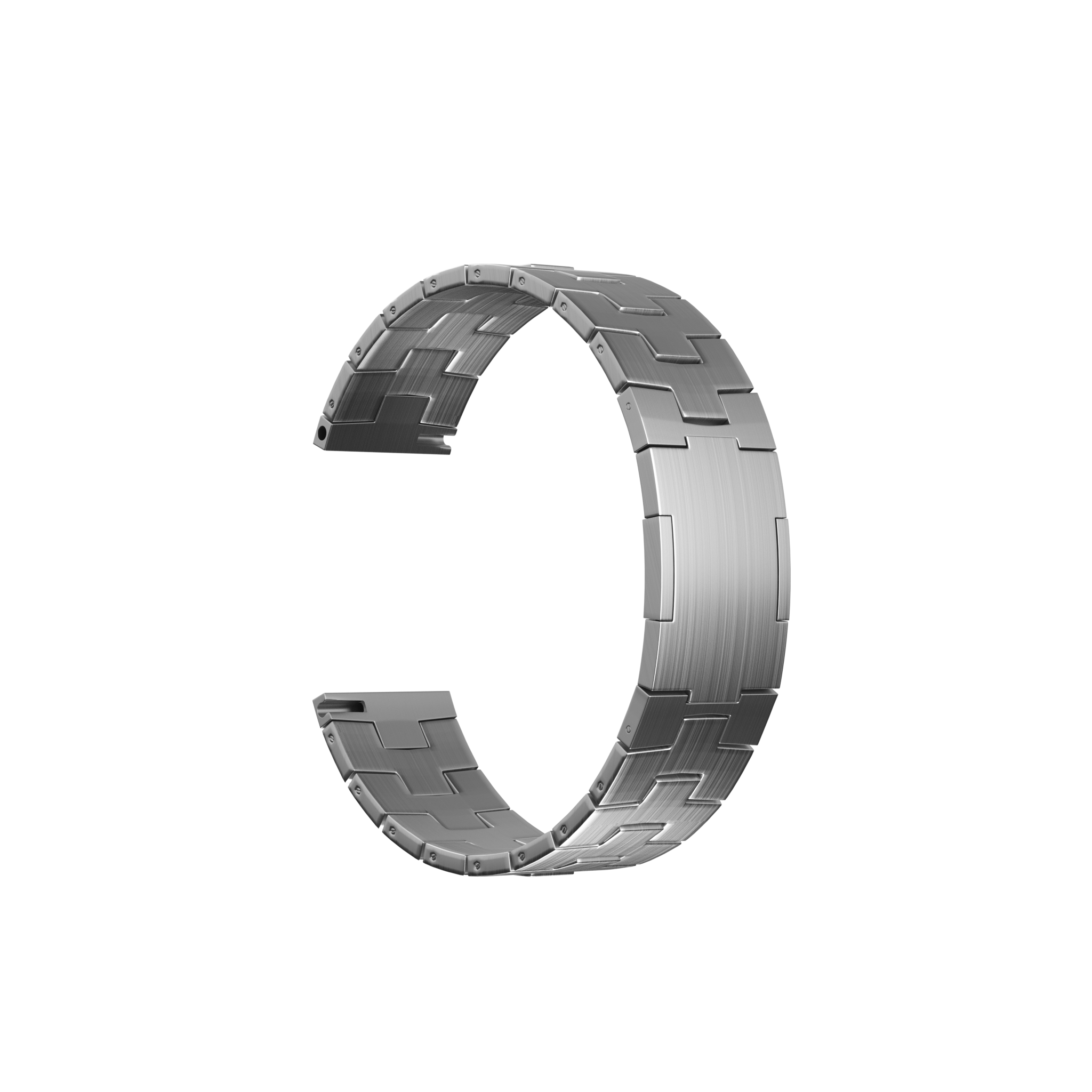 Suunto Run Titanium Grain Strap (Flat Buckle) (Silver)