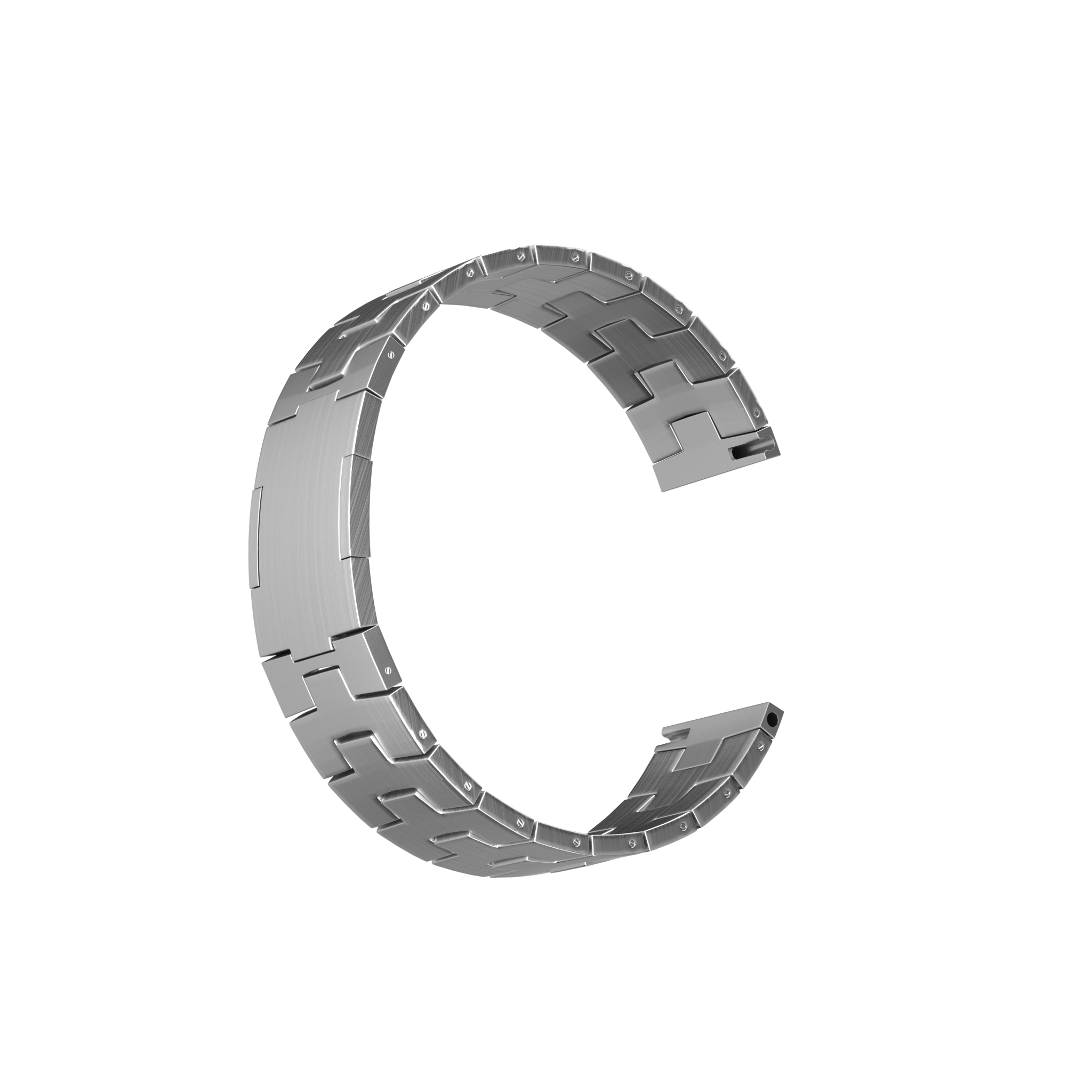 Bracelet titane granulé Suunto Race 2 (boucle plate) (argent)