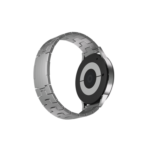 Bracelet titane granulé Coros Pace 3 (boucle plate) (argent)