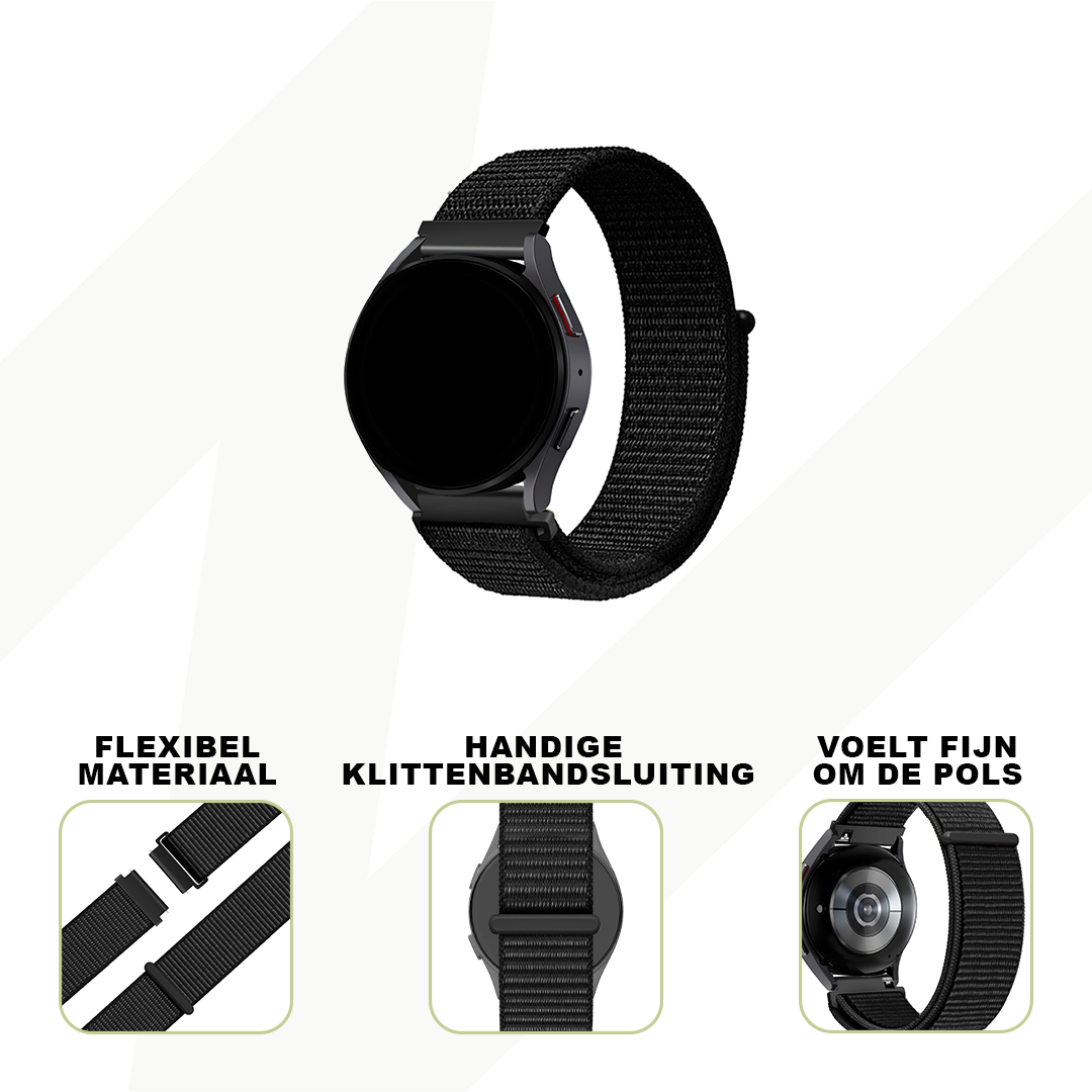 Bandz Bracelet nylon Loop Garmin Venu 2 (noir)