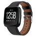 Bracelet cuir Fitbit Versa (noir)
