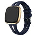 Bracelet silicone de luxe Fitbit Versa 3 (bleu foncé)