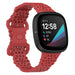 Bracelet silicone avec motif Fitbit Sense (rouge)