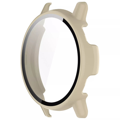 Coque rigide avec verre Garmin Vivoactive 5 (beige)