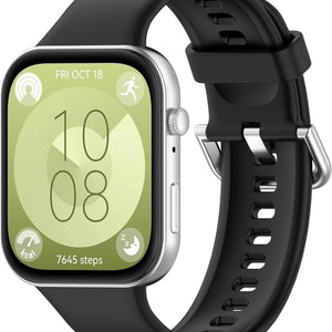 Bracelet silicone Huawei Watch Fit 4 Pro (noir)
