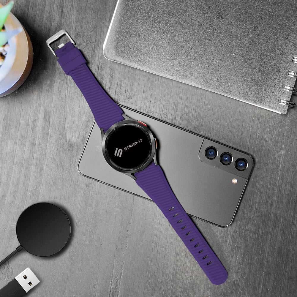 Bracelet silicone Samsung Galaxy Watch 3 45mm (violet)