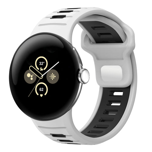 Bracelet sport Outdoor Google Pixel Watch 3 - 45mm (blanc/noir)