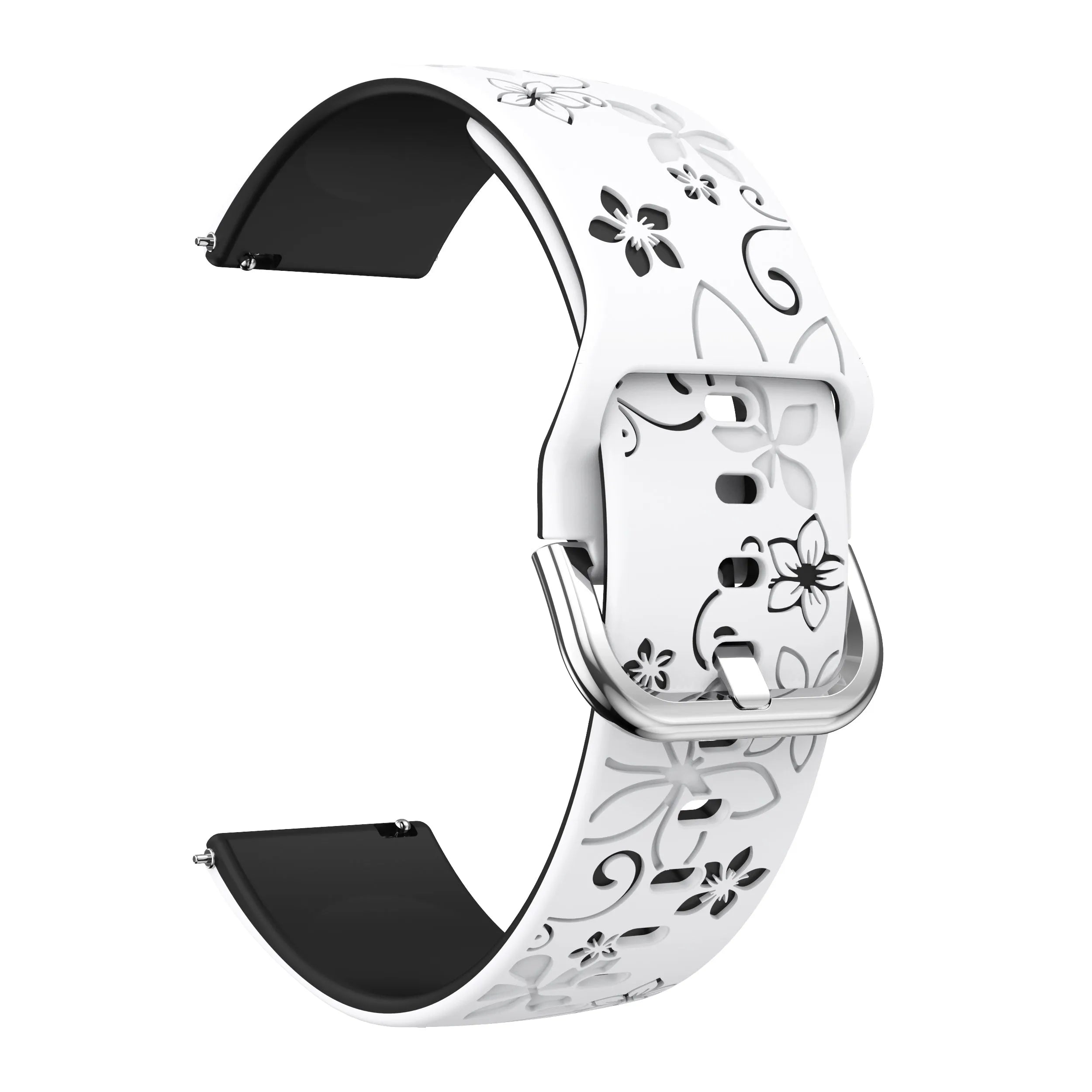 Coros Apex 42mm Flower Silicone Strap (White/Black)