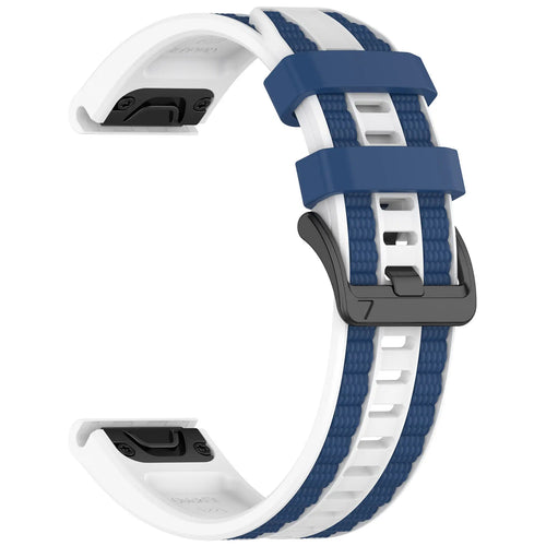 Garmin Fenix 7x Sport Grain Strap (White/Blue)
