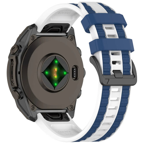 Garmin Fenix 7x Sport Grain Strap (White/Blue)