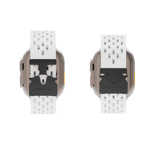 Bracelet silicone air avec P-buckle pour Apple Watch (blanc)