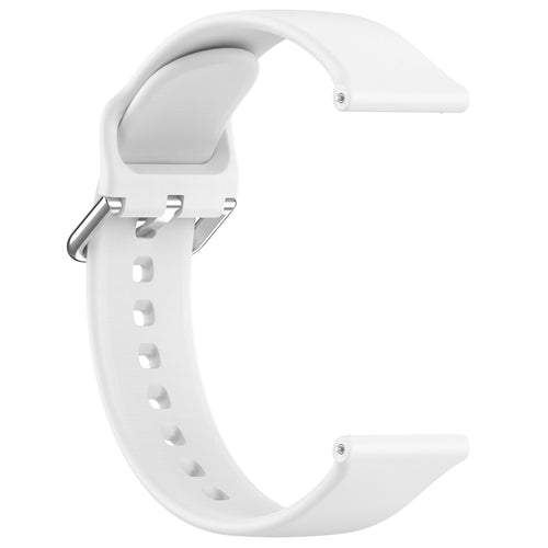 Universal 24mm Silicone Buckle Strap (White)