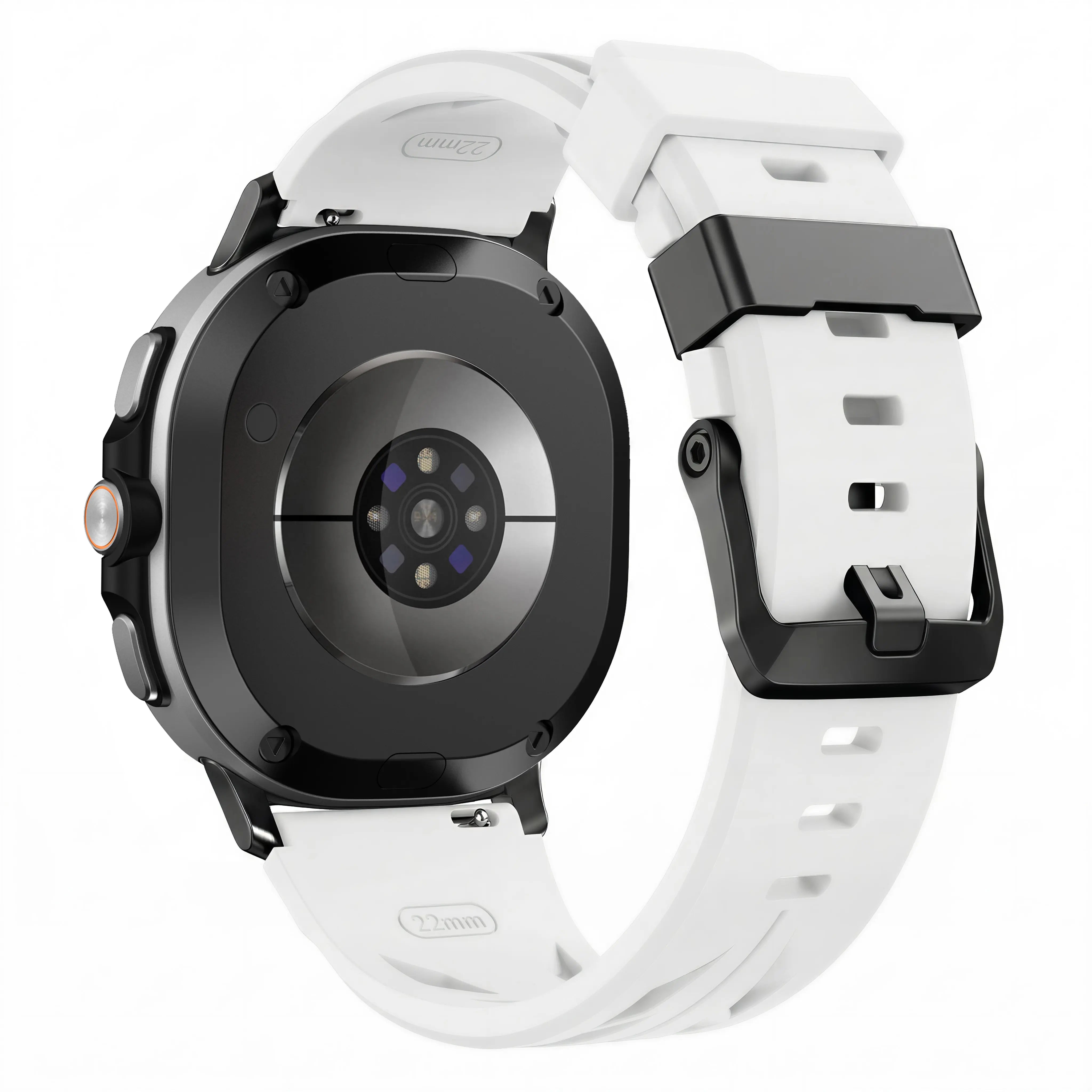 Bracelet silicone race Samsung Galaxy Watch 8 Classic (blanc)