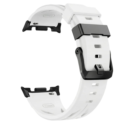 Bracelet silicone race Samsung Galaxy Watch 8 Classic (blanc)