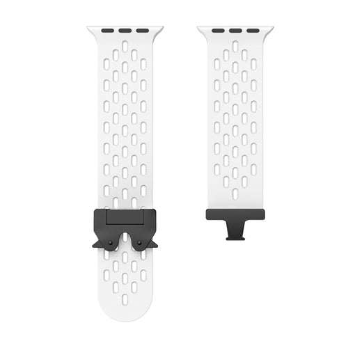 Bracelet silicone air avec P-buckle pour Apple Watch (blanc)