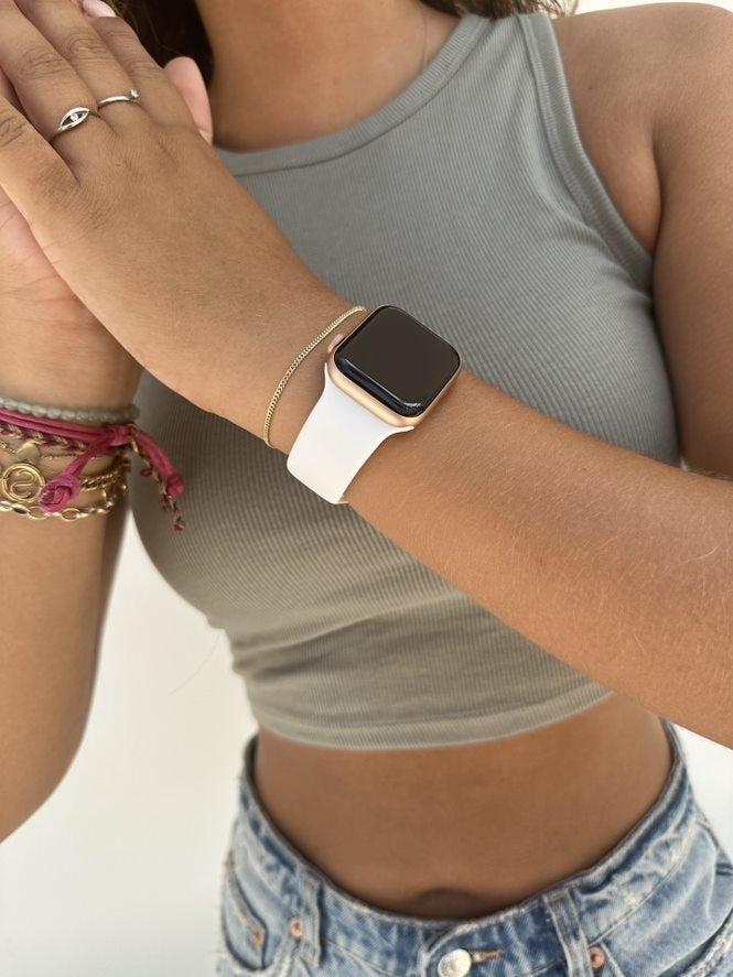 Bracelet silicone xoxo Wildhearts Apple Watch (blanc)