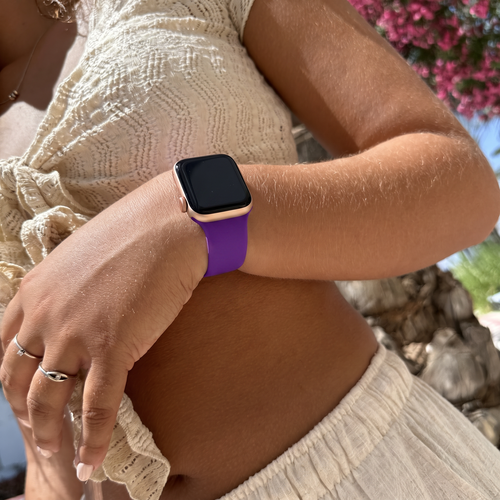 xoxo Wildhearts Apple Watch Silicone Strap (Dark Purple)