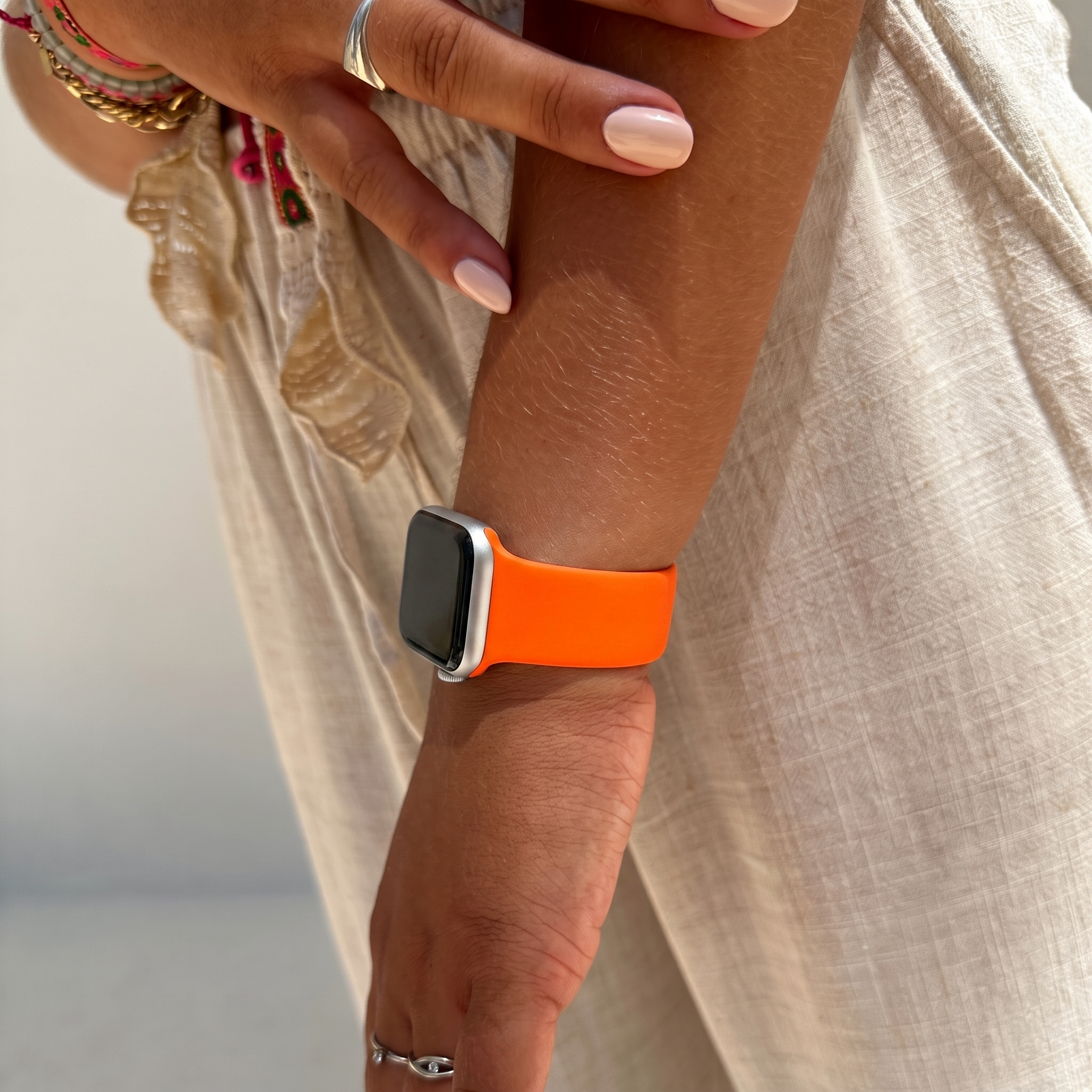 xoxo Wildhearts Apple Watch Silicone Strap (Orange)