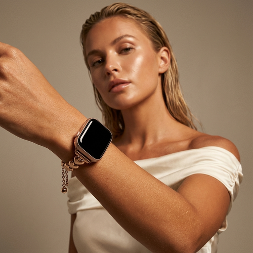 xoxo Wildhearts Bracelet acier 'hearts' Apple Watch (or rose)