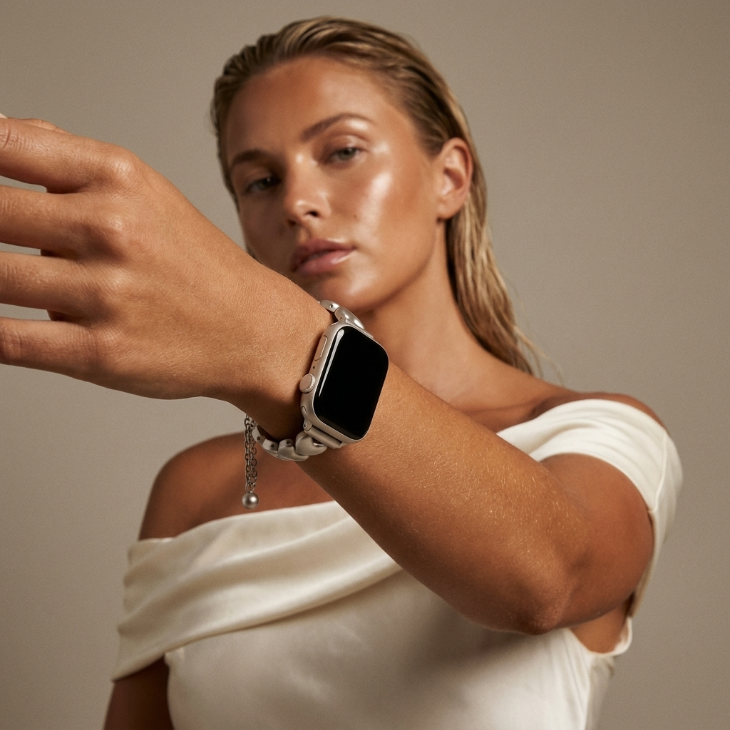 xoxo Wildhearts Apple Watch Steel Strap 'Hearts' (Starlight)