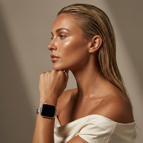 xoxo Wildhearts Apple Watch Steel Strap 'Hearts' (Starlight)