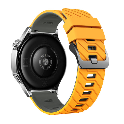 Motorola Moto Watch - 47mm Twill Sport Strap (Dark Yellow/Grey)