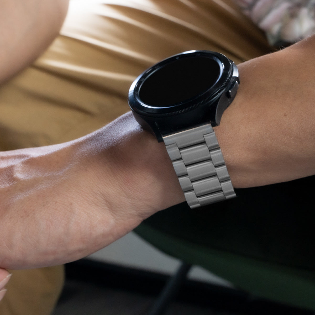 Bracelet acier Amazfit GTR Mini (argent)