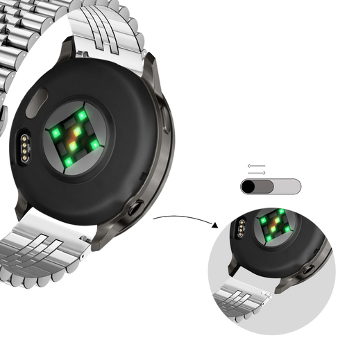 Bandz Bracelet acier 'Jubilee' Garmin Approach S42 (argent)