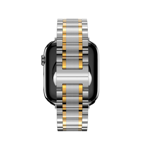 Bandz Apple Watch Ultra Steel Link Strap 'Deluxe' (Silver/Gold)