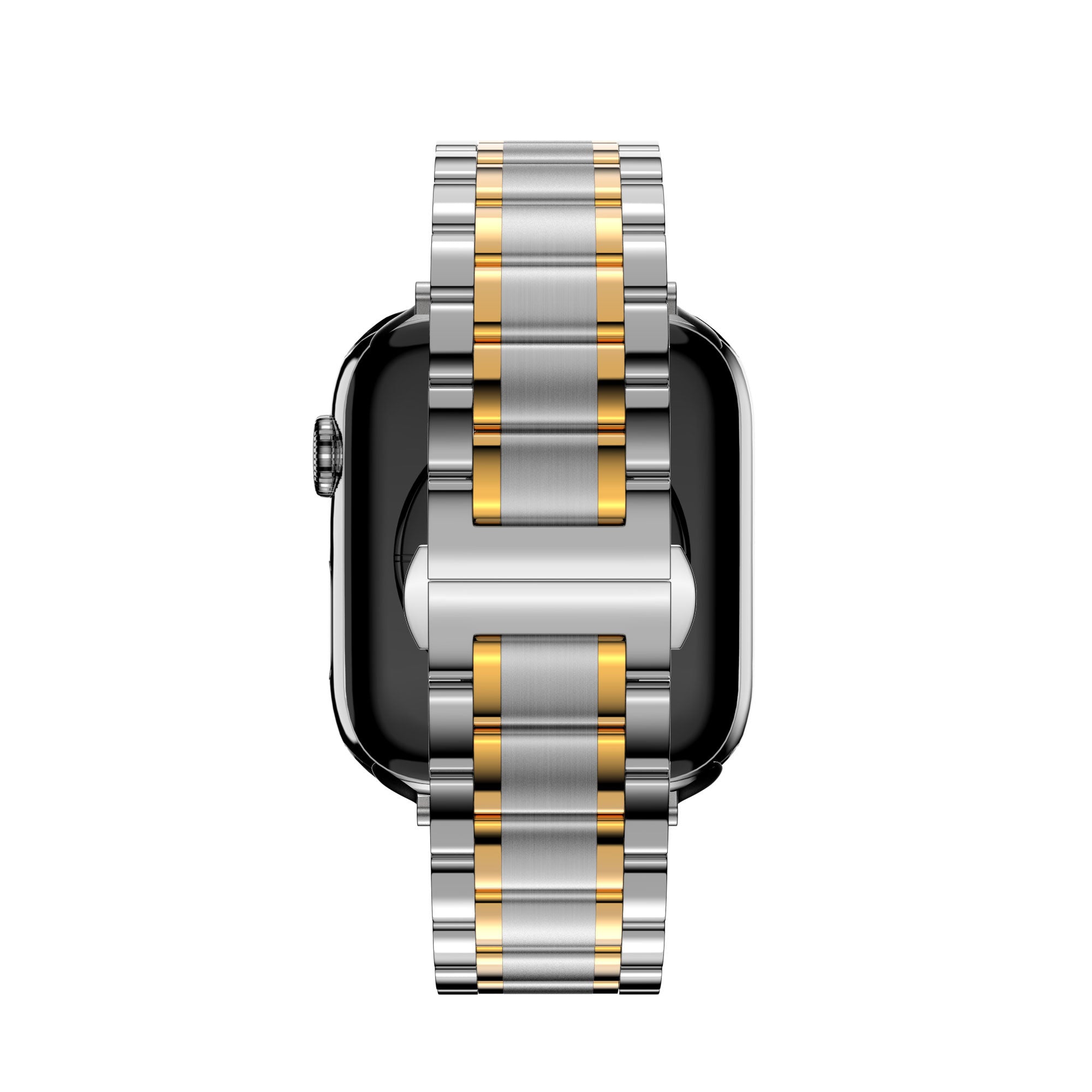 Bandz Apple Watch Ultra Steel Link Strap 'Deluxe' (Silver/Gold)