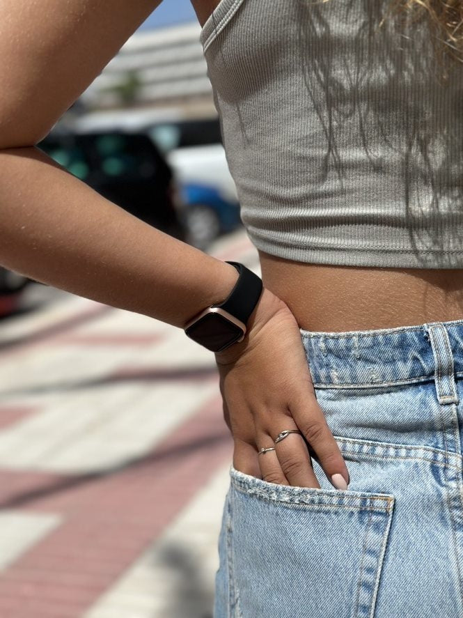 Bracelet silicone xoxo Wildhearts Apple Watch (noir)