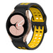 Bracelet sport carré Samsung Galaxy Watch 4 44mm (noir/jaune)