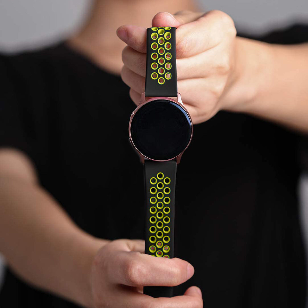 Bracelet sport Suunto Run (S) (noir/jaune)