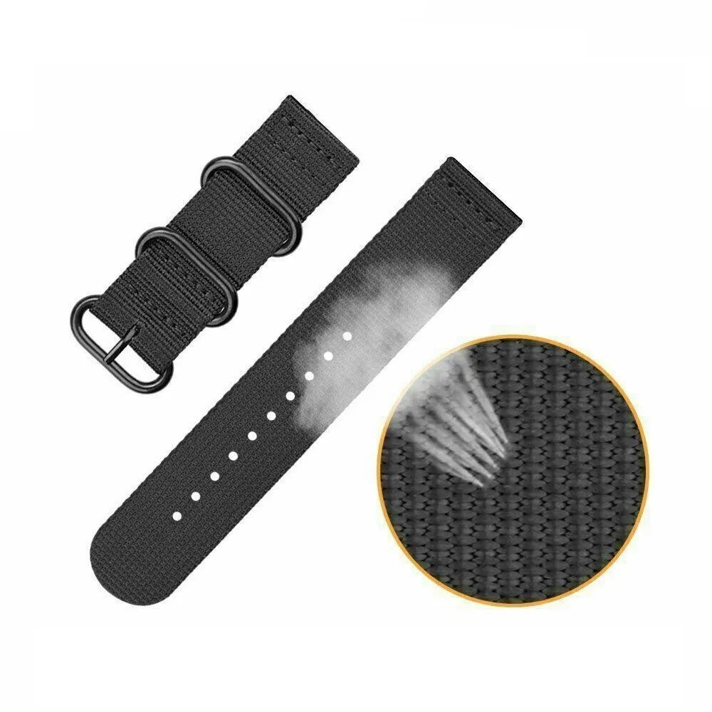 Fossil Gen 4 Explorist (HR) Nylon Strap with Buckle (Black)
