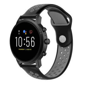 Bracelet sport Fossil Gen 4 Explorist HR (noir/gris)