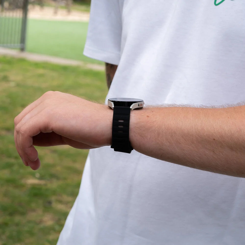 Bracelet silicone 'Outdoor' Polar Unite (noir)