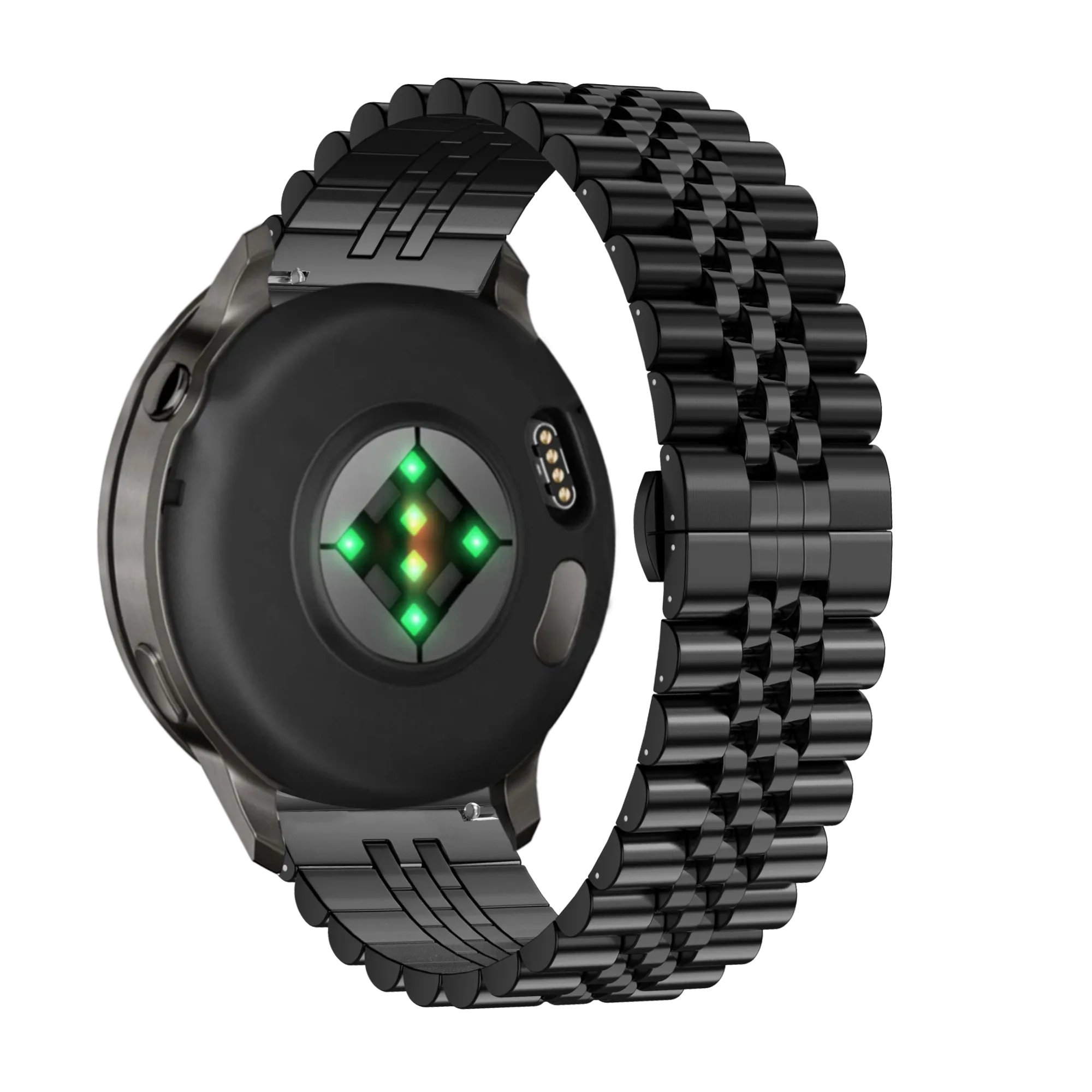 Bandz Bracelet acier 'Jubilee' Garmin Forerunner 170 (noir)