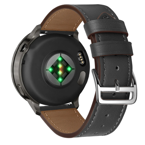 Bandz Bracelet cuir 'Deluxe' Garmin Forerunner 570 - 47mm (noir)