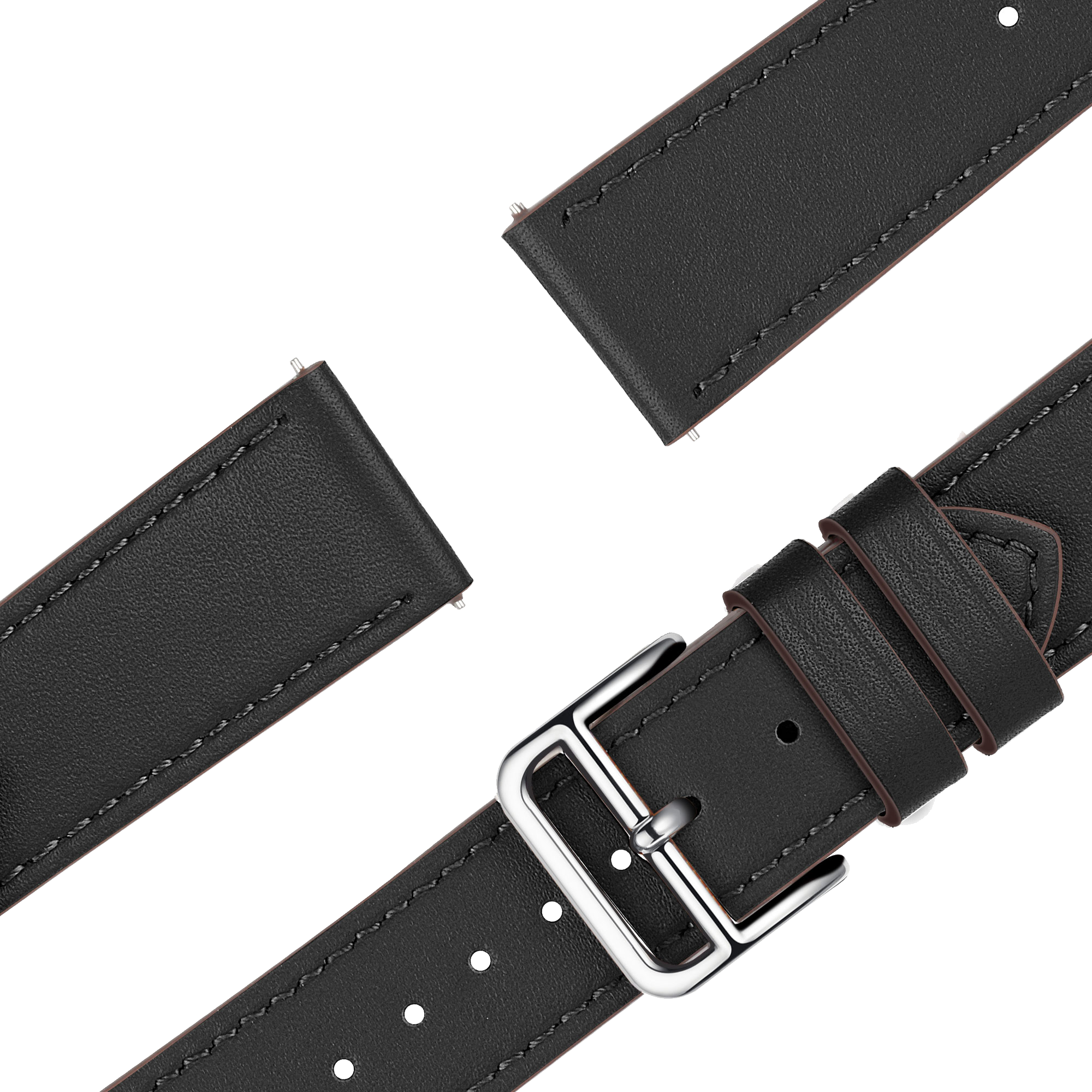 Bandz Bracelet cuir 'Deluxe' Garmin Vivoactive 4s (noir)