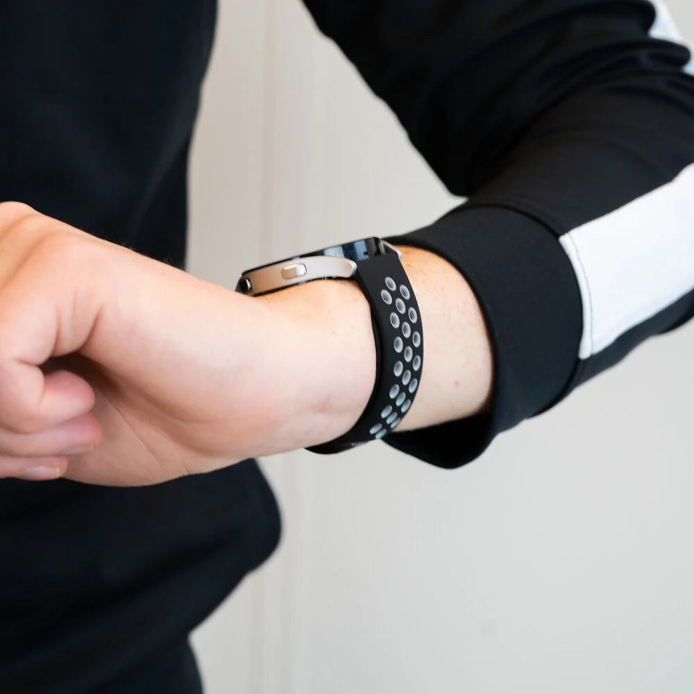 Bandz Bracelet sport 'Deluxe' Amazfit Cheetah (Pro) (noir/gris)